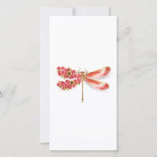 Anuncio Libélula de flor con sakura de joyería