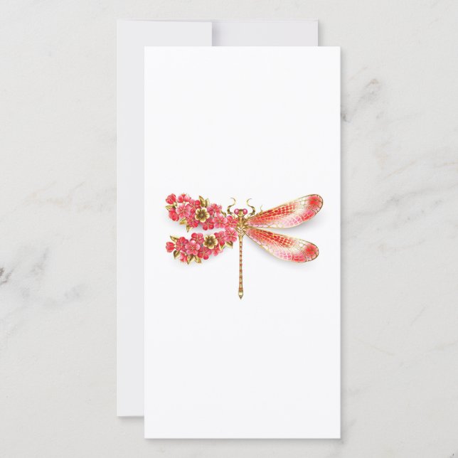 Anuncio Libélula de flor con sakura de joyería (Anverso)