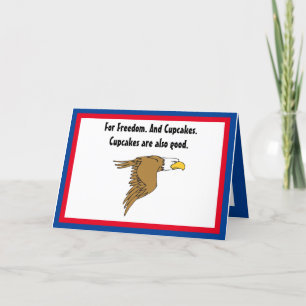 Anuncio Libertad y pasteles Personalizado de águila calva 