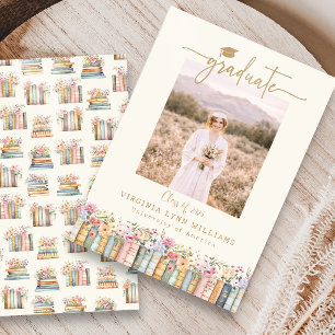 Anuncio Libros Florales Foto Graduación