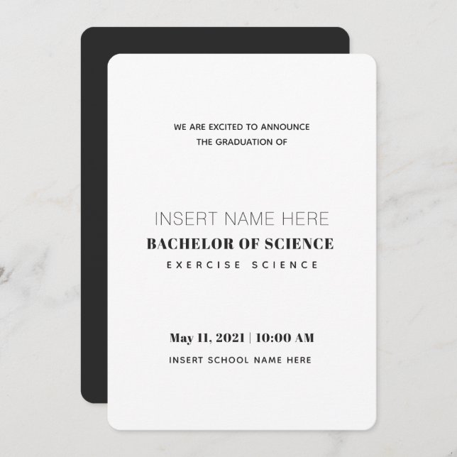 Anuncio Licenciatura en ciencias en ejercicio de licenciat (Anverso / Reverso)