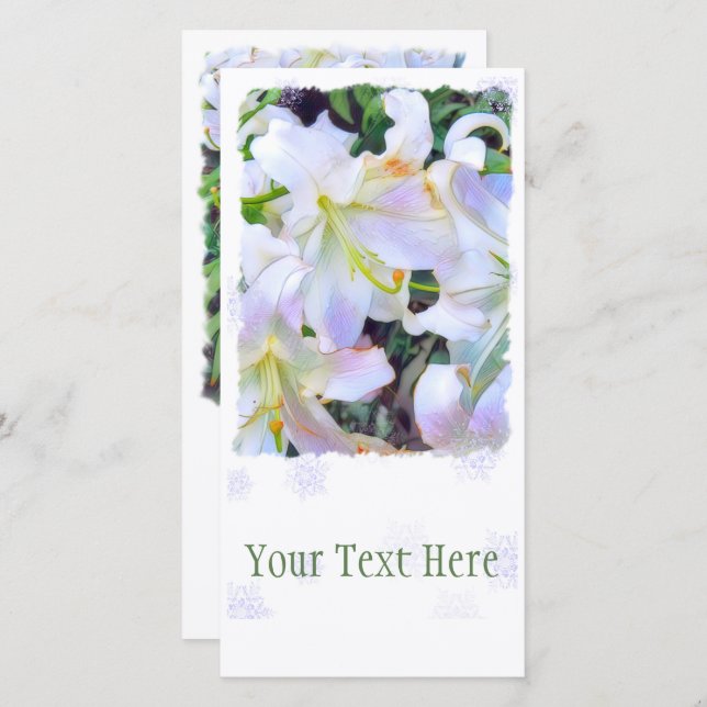 Anuncio Lilium ‘Casa Blanca’ [Tarjeta guía plana] (Anverso / Reverso)