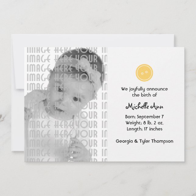 Anuncio Lindo como un botón (amarillo) (Anverso)