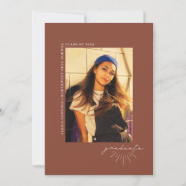 Anuncio Línea de graduación Art Terracotta Graduate Photo