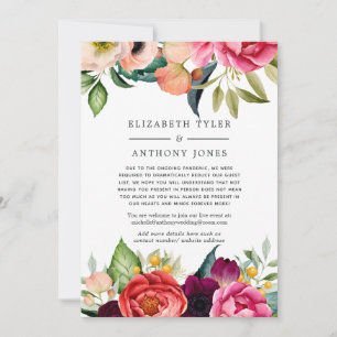 Anuncio Lista de invitados de boda boho floral acuarela re
