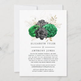 Anuncio Lista de invitados de boda reducida a verde esmera