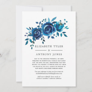 Anuncio Lista de invitados de boda reducida con flores bla
