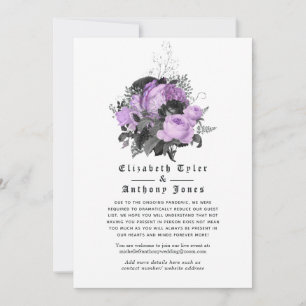 Anuncio Lista de Invitados de Boda Reducida Floral Gótico