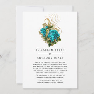 Anuncio Lista de invitados de boda reducida floral turques