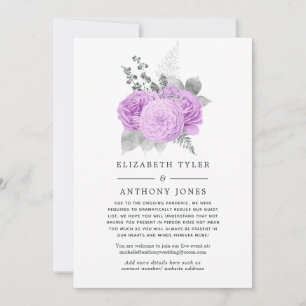 Anuncio Lista de invitados de boda reducida Pastel Purple