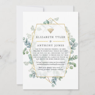 Anuncio Lista de invitados de boda virtual geométrica de e