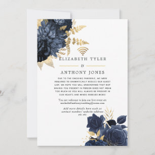 Anuncio Lista de invitados de boda virtual vintage de oro 