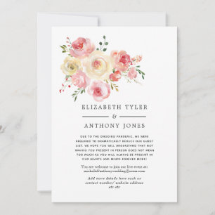 Anuncio Lista de invitados reducida con flores pastel de c
