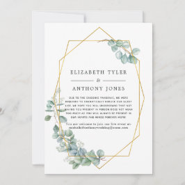 Anuncio Lista de invitados reducida de eucalipto geométric