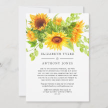 Lista de invitados reducida de girasoles bohemios