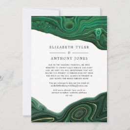 Anuncio Lista de invitados reducida de malaquita y ágata d