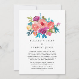 Anuncio Lista de invitados reducida en coral, turquesa y m