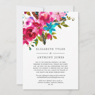 Anuncio Lista de invitados reducida floral boho chic acuar