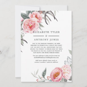 Anuncio Lista de invitados reducida floral boho rosa paste