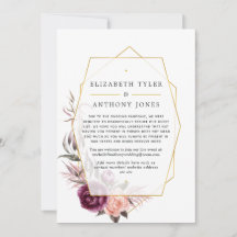 Lista de invitados reducida floral geométrica de c