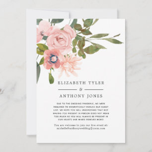 Anuncio Lista de invitados reducida floral rosa y dorado r