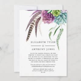 Anuncio Lista de invitados reducida para boda boho mística