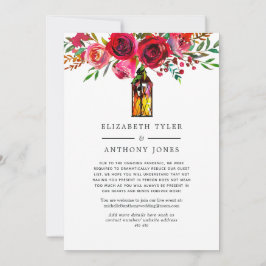 Anuncio Lista de invitados reducida para boda Burgundy y B