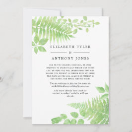 Anuncio Lista de Invitados Reducida para Boda con Verde Ac
