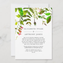 Lista de invitados reducida para boda de vegetació