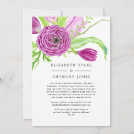 Anuncio Lista de invitados reducida para boda floral de pr