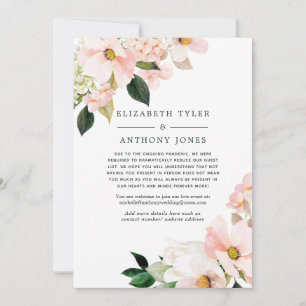Anuncio Lista de invitados reducida para boda Pastel Blush