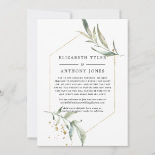 Anuncio Lista de invitados reducida para una boda de verde