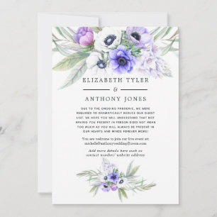 Anuncio Lista de invitados reducida Pastel Violet Floral