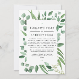Anuncio Lista reducida de invitados de Eucalyptus Greenery