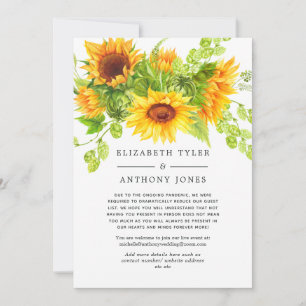 Anuncio Lista reducida de invitados para girasoles bohemio
