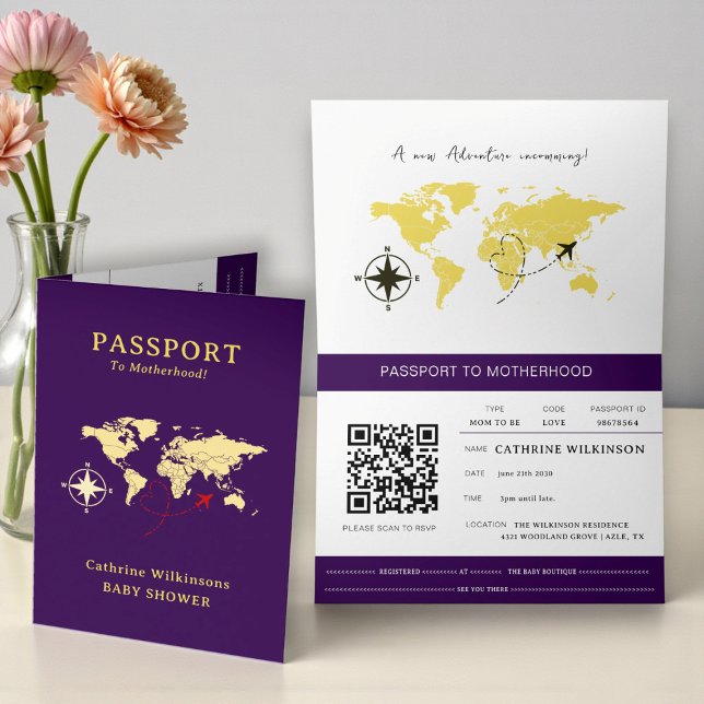 Anuncio little explorer Baby Shower Passport Card (Subido por el creador)