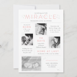 Anuncio Little Miracle Preemie NICU nacimiento infográfico