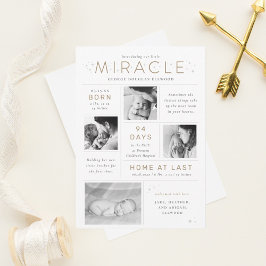 Anuncio Little Miracle Preemie NICU nacimiento infográfico