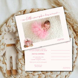 Anuncio Little Pumpkin Has Arrived Fall Baby Announcement