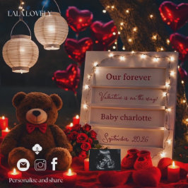 Anuncio little Valentine Pregnancy Announcement Card