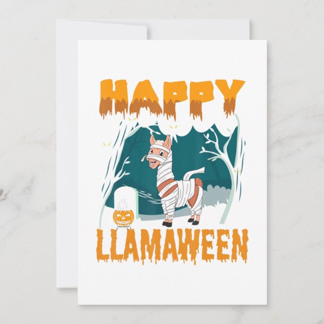 Anuncio Llamada feliz entre traje de halloween de Llama Cu (Anverso)