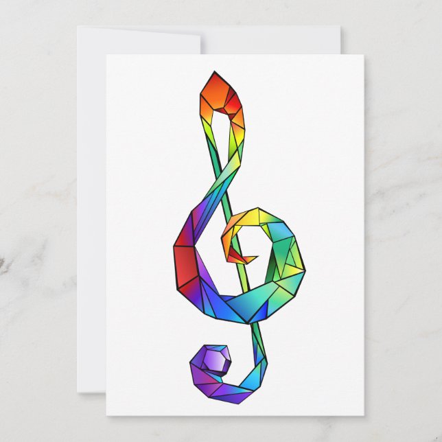 Anuncio Llave musical de violín arcoíris (Anverso)