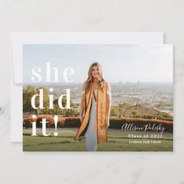 Anuncio ¡Lo hizo! Graduación Foto Clase de 2022