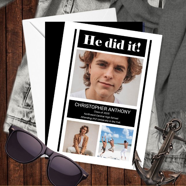 Anuncio Lo Hizo Simple Graduación Minimalista De BW (Subido por el creador)