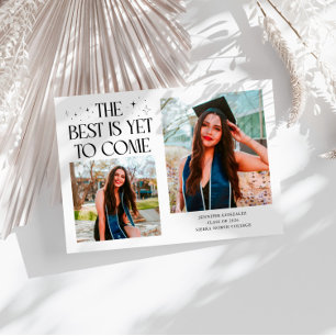 Anuncio Lo Mejor Está Por Llegar Foto de Graduación Blanca