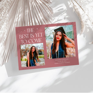 Anuncio Lo Mejor Está Por Llegar Foto de Graduación Rosa