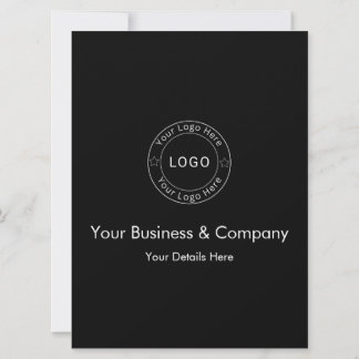 Anuncio Logotipo de su empresa en negro personalizado