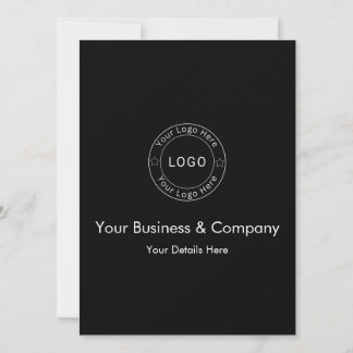 Anuncio Logotipo de su empresa en negro personalizado