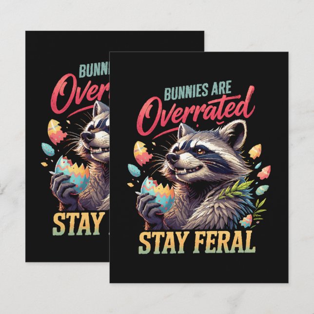 Anuncio Los conejos están sobrevalorados Permanezcan feral (Anverso / Reverso)