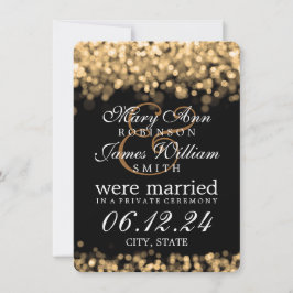 Anuncio Luces de oro de matrimonio/Elopement